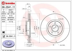 DISC FRANA BREMBO 09.C541.11 - Compatibil cu FORD