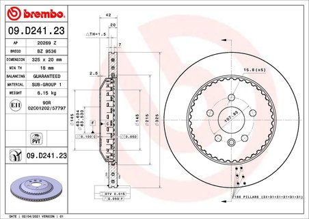 Disc frana Brembo 09.D241.23