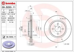 DISC FRANA BREMBO 09.D253.11 - Compatibil cu SUZUKI