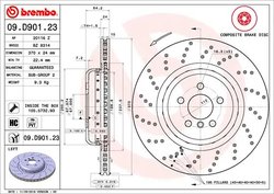 DISC FRANA BREMBO 09.D901.23 - Compatibil cu BMW