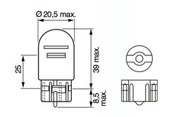 Bec, semnalizator BOSCH 1 987 302 252
