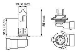 Bec, far faza lunga BOSCH 1 987 302 807