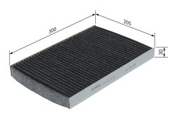FILTRU AER HABITACLU BOSCH 1 987 432 371 - Compatibil cu AUDI, CHRYSLER, SEAT