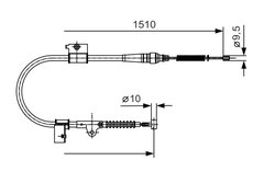 CABLU FRANA DE MANA BOSCH 1 987 482 050 - Compatibil cu NISSAN