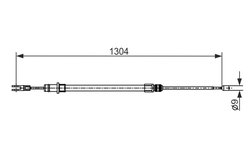 CABLU FRANA DE MANA BOSCH 1 987 482 431 - Compatibil cu PORSCHE