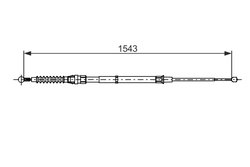 CABLU FRANA DE MANA BOSCH 1 987 482 735 - Compatibil cu SKODA