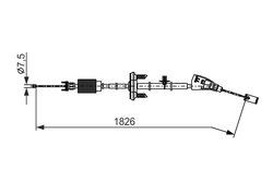 CABLU FRANA DE MANA BOSCH 1 987 482 799 - Compatibil cu PEUGEOT