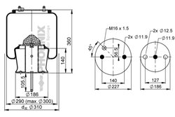 Burduf suspensie pneumatica Phoenix 1 DF 20 A-5