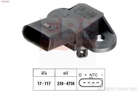 SENZOR PRESIUNE AER EPS 1.993.072 - Compatibil cu AUDI, SEAT, SKODA, VW