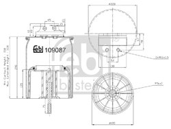 Burduf suspensie pneumatica Febi Bilstein 109087