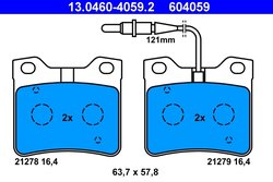 SET PLACUTE FRANA ATE 13.0460-4059.2 - Compatibil cu PEUGEOT