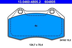 SET PLACUTE FRANA ATE 13.0460-4805.2 - Compatibil cu RENAULT