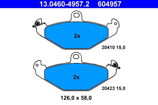 Set placute frana ATE 13.0460-4957.2
