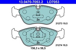 SET PLACUTE FRANA ATE 13.0470-7053.2 - Compatibil cu VOLVO