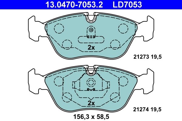 Set placute frana ATE 13.0470-7053.2