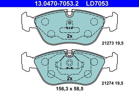Set placute frana ATE 13.0470-7053.2