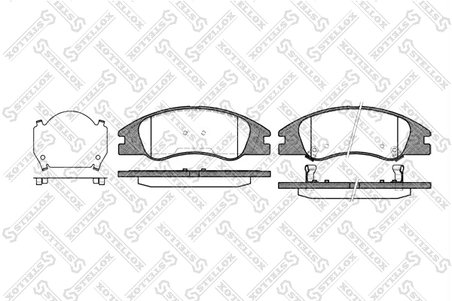 Set placute frana Stellox 145 002-SX