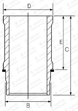 Camasa cilindru Goetze Engine 15-632600-00