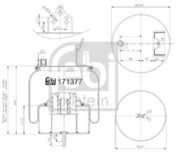 Burduf suspensie pneumatica Febi Bilstein 171377