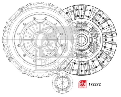 SET AMBREIAJ FEBI BILSTEIN 172272 - Compatibil cu DAF