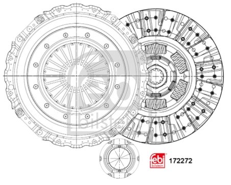SET AMBREIAJ FEBI BILSTEIN 172272 - Compatibil cu DAF
