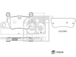 SET PLACUTE FRANA FEBI BILSTEIN 175674 - Compatibil cu PORSCHE