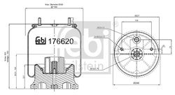 Burduf suspensie pneumatica Febi Bilstein 176620