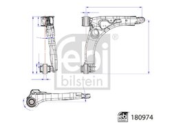 BRAT SUSPENSIE FEBI BILSTEIN 180974 - Compatibil cu MAN, VW