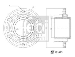 BUTUC ROATA FEBI BILSTEIN 181015 - Compatibil cu MAN