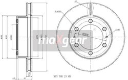 DISC FRANA MAXGEAR 19-2350 - Compatibil cu TOYOTA
