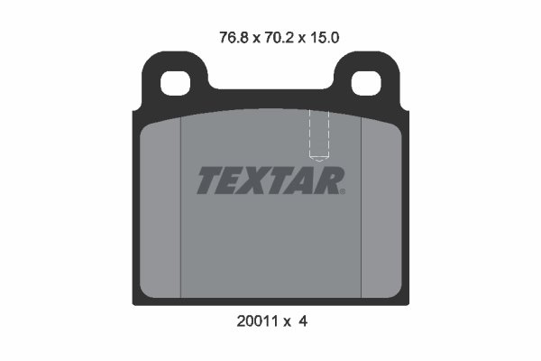 SET PLACUTE FRANA TEXTAR 2001102 - Compatibil cu ALFA ROMEO, BMW, FERRARI, MERCEDES-BENZ, OPEL, PORSCHE, VAUXHALL