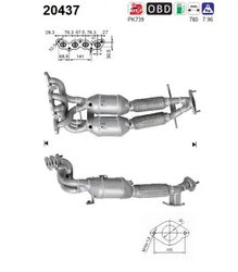 CATALIZATOR AS 20437 - Compatibil cu FORD