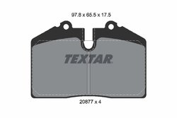SET PLACUTE FRANA TEXTAR 2087702 - Compatibil cu FERRARI, PORSCHE