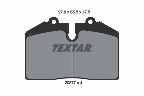 SET PLACUTE FRANA TEXTAR 2087702 - Compatibil cu FERRARI, PORSCHE