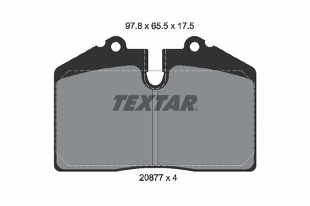 SET PLACUTE FRANA TEXTAR 2087702 - Compatibil cu FERRARI, PORSCHE