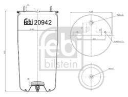 Burduf suspensie pneumatica Febi Bilstein 20942
