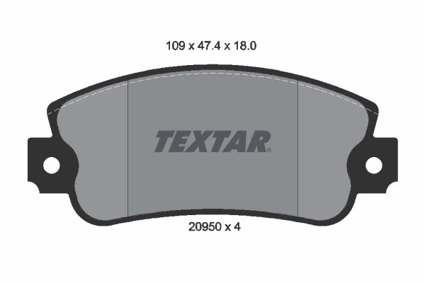 SET PLACUTE FRANA TEXTAR 2095005 - Compatibil cu AUTOBIANCHI, FIAT, LANCIA, SEAT