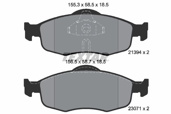 SET PLACUTE FRANA TEXTAR 2139408 - Compatibil cu FORD, FORD ASIA & OCEANIA, FORD AUSTRALIA, FORD USA, MERCURY