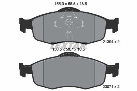 SET PLACUTE FRANA TEXTAR 2139408 - Compatibil cu FORD, FORD ASIA & OCEANIA, FORD AUSTRALIA, FORD USA, MERCURY