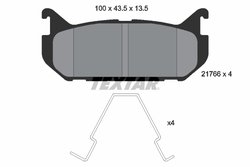 SET PLACUTE FRANA TEXTAR 2176603 - Compatibil cu EUNOS, FORD ASIA & OCEANIA, FORD AUSTRALIA, FORD USA, MAZDA
