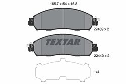 SET PLACUTE FRANA TEXTAR 2243901 - Compatibil cu NISSAN, NISSAN (ZHENGZHOU), RENAULT