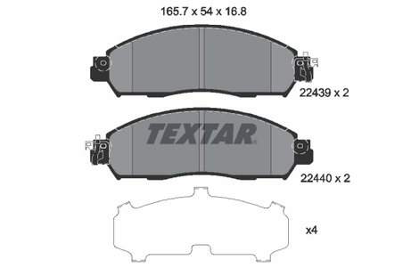 Set placute frana Textar 2243901