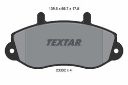 SET PLACUTE FRANA TEXTAR 2330201 - Compatibil cu OPEL, RENAULT, VAUXHALL