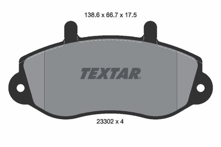 SET PLACUTE FRANA TEXTAR 2330201 - Compatibil cu OPEL, RENAULT, VAUXHALL