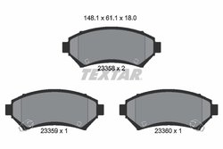SET PLACUTE FRANA TEXTAR 2335801 - Compatibil cu BUICK, CADILLAC, CHEVROLET, MEGA, OLDSMOBILE, OPEL, PONTIAC, VAUXHALL