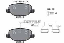 Set placute frana Textar 2381101