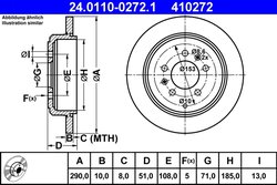 DISC FRANA ATE 24.0110-0272.1 - Compatibil cu PEUGEOT