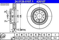 Disc frana ATE 24.0126-0107.1