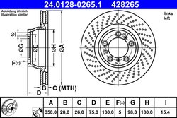 Disc frana ATE 24.0128-0265.1