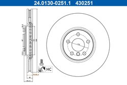 Disc frana ATE 24.0130-0251.1